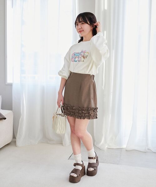 MAJESTIC LEGON（マジェスティックレゴン）の「SWIMMERコラボ キャラスウェット（スウェット・レディース・ベージュ/オフホワイト・MEDIUM）」の7枚目の写真