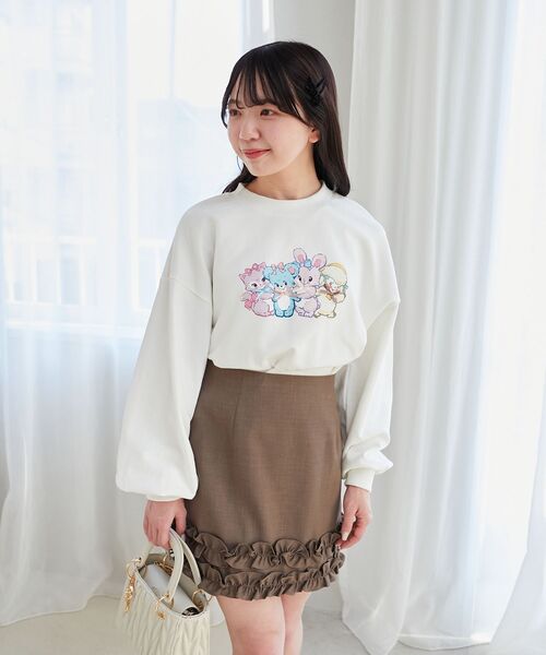 MAJESTIC LEGON（マジェスティックレゴン）の「SWIMMERコラボ キャラスウェット（スウェット・レディース・ベージュ/オフホワイト・MEDIUM）」の9枚目の写真