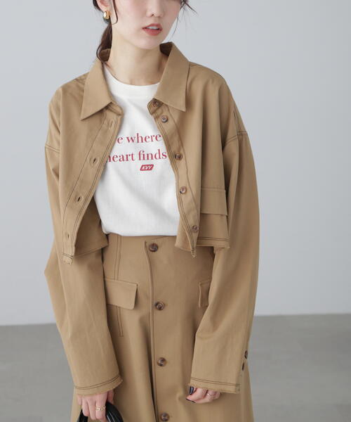 FREE'S MART（フリーズマート）の「◆〈セットアップ対応〉クロップドフリンジブルゾン（ブルゾン・レディース・ベージュ/ホワイト・FREE）」の22枚目の写真