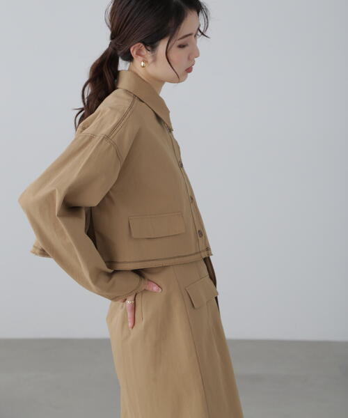 FREE'S MART（フリーズマート）の「◆〈セットアップ対応〉クロップドフリンジブルゾン（ブルゾン・レディース・ベージュ/ホワイト・FREE）」の3枚目の写真