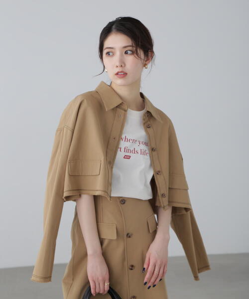 FREE'S MART（フリーズマート）の「◆〈セットアップ対応〉クロップドフリンジブルゾン（ブルゾン・レディース・ベージュ/ホワイト・FREE）」の6枚目の写真