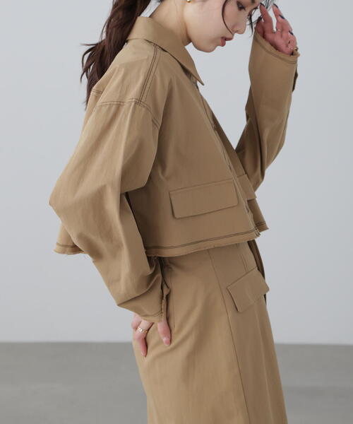 FREE'S MART（フリーズマート）の「◆〈セットアップ対応〉クロップドフリンジブルゾン（ブルゾン・レディース・ベージュ/ホワイト・FREE）」の14枚目の写真