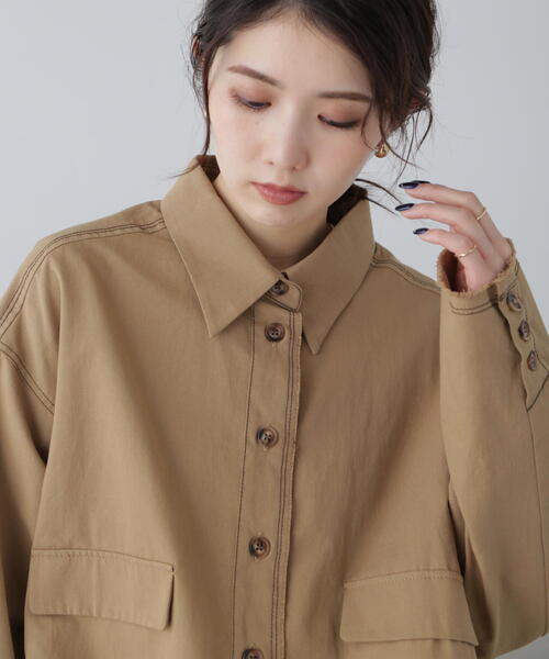 FREE'S MART（フリーズマート）の「◆〈セットアップ対応〉クロップドフリンジブルゾン（ブルゾン・レディース・ベージュ/ホワイト・FREE）」の16枚目の写真