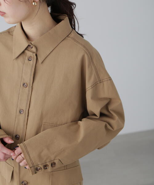 FREE'S MART（フリーズマート）の「◆〈セットアップ対応〉クロップドフリンジブルゾン（ブルゾン・レディース・ベージュ/ホワイト・FREE）」の17枚目の写真