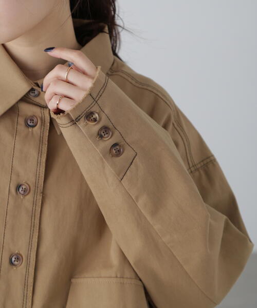 FREE'S MART（フリーズマート）の「◆〈セットアップ対応〉クロップドフリンジブルゾン（ブルゾン・レディース・ベージュ/ホワイト・FREE）」の18枚目の写真