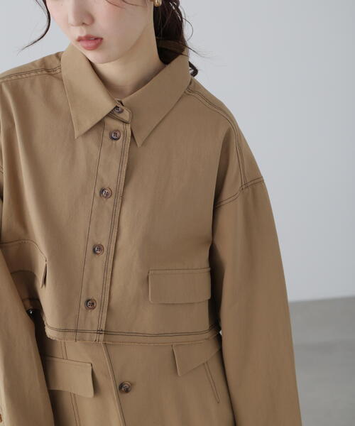 FREE'S MART（フリーズマート）の「◆〈セットアップ対応〉クロップドフリンジブルゾン（ブルゾン・レディース・ベージュ/ホワイト・FREE）」の19枚目の写真