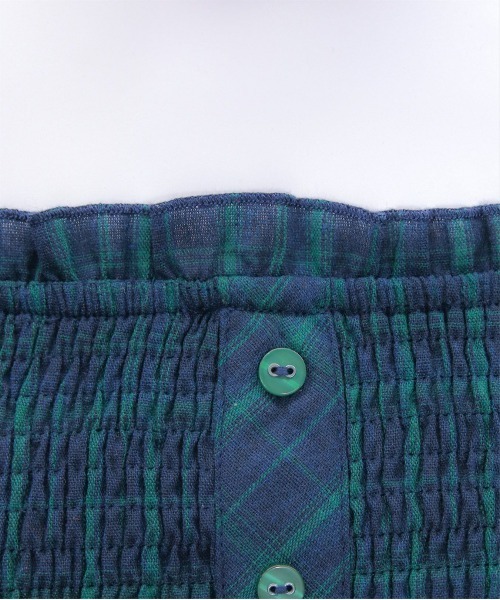 clear（クリア）の「２ｗａｙチェックペプラムブラウス［大人カジュアル 春］≪SS新作≫（シャツ/ブラウス・レディース・グリーン/オレンジ/ブラック・F）」の13枚目の写真