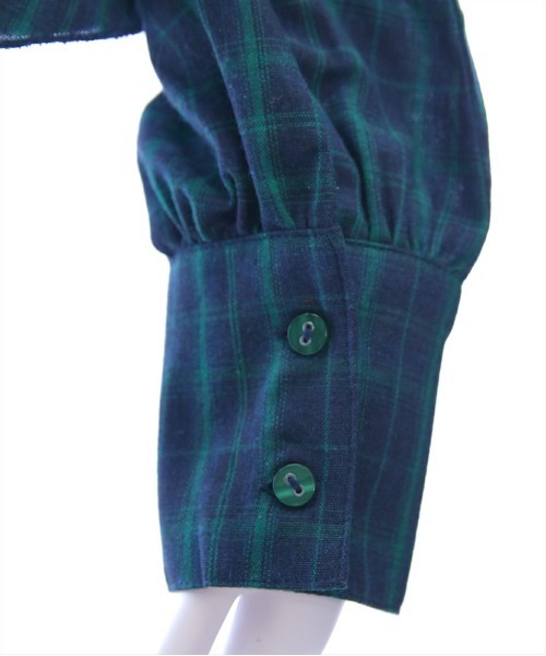 clear（クリア）の「２ｗａｙチェックペプラムブラウス［大人カジュアル 春］≪SS新作≫（シャツ/ブラウス・レディース・グリーン/オレンジ/ブラック・F）」の15枚目の写真