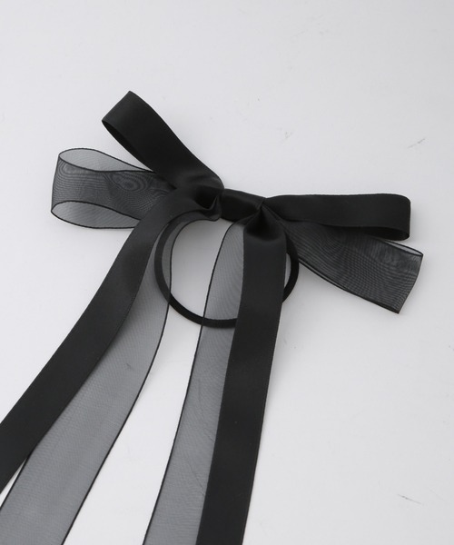 NANO universe（ナノユニバース）の「リボンヘアゴム（ヘアゴム・レディース・ネイビー/ベージュ/ブラック・FREE）」の7枚目の写真