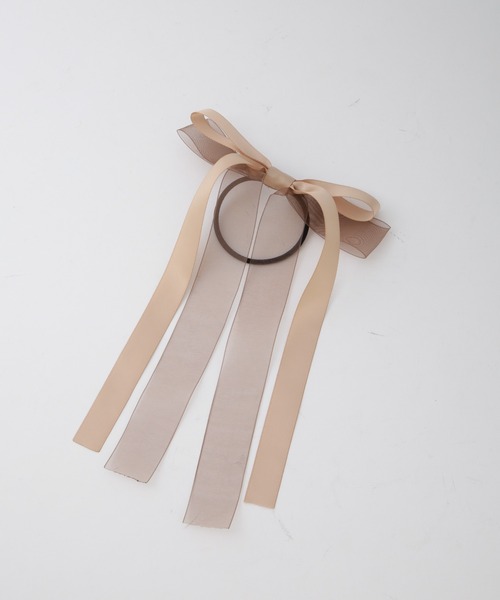NANO universe（ナノユニバース）の「リボンヘアゴム（ヘアゴム・レディース・ネイビー/ベージュ/ブラック・FREE）」の5枚目の写真