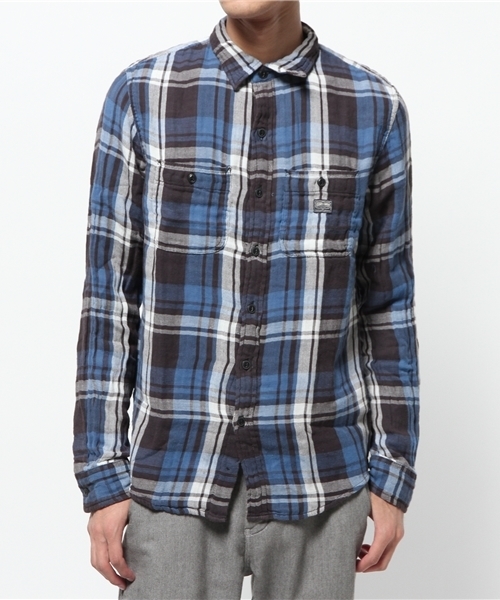 Denim & Supply Ralph Lauren（デニムアンドサプライラルフローレン）の「ワード プラッド コットンシャツ（シャツ/ブラウス・メンズ・ブルー系その他・X-SMALL/LARGE/SMALL/MEDIUM）」の9枚目の写真