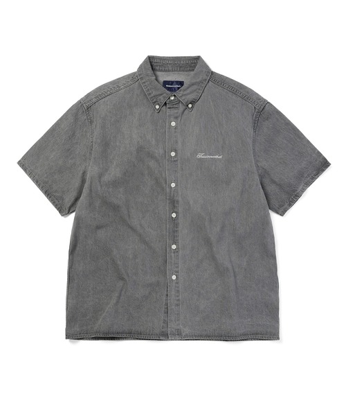 thisisneverthat（ディスイズネバーザット）の「Washed Denim S/S Shirt（シャツ/ブラウス・メンズ・ライトインディゴブルー/ブラック/グレー・S/M/L/XL）」の2枚目の写真