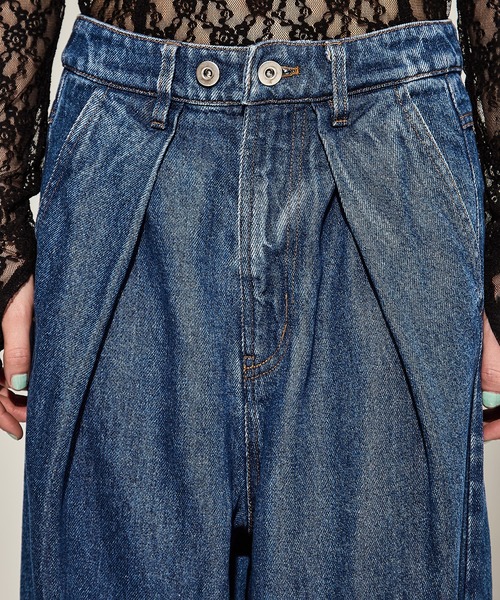 STUDIOUS(ステュディオス)の「【STUDIOUS/ステュディオス】Gradation Jeans/グラデーションデニム(デニムパンツ・レディース・ブラック/ダークインディゴブルー・1/2)」の19枚目の写真