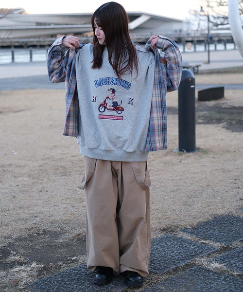 HOOK(フック)の「HOOK -original- DOG刺繍スウェット(スウェット・メンズ・グレー/ネイビー/ライトグリーン・X-LARGE/LARGE/MEDIUM)」の11枚目の写真