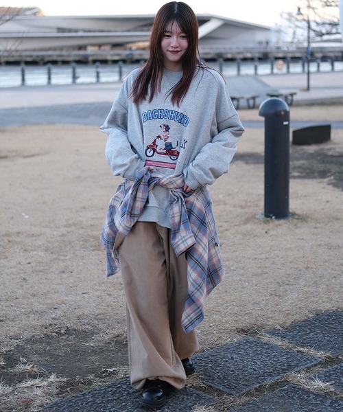 HOOK(フック)の「HOOK -original- DOG刺繍スウェット(スウェット・メンズ・グレー/ネイビー/ライトグリーン・X-LARGE/LARGE/MEDIUM)」の12枚目の写真