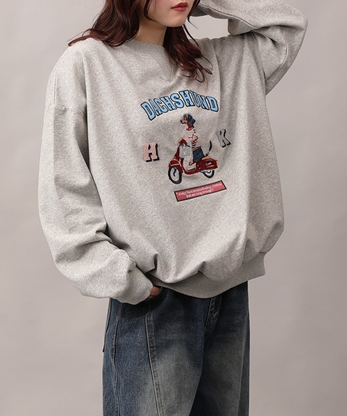 HOOK(フック)の「HOOK -original- DOG刺繍スウェット(スウェット・メンズ・グレー/ネイビー/ライトグリーン・X-LARGE/LARGE/MEDIUM)」の19枚目の写真