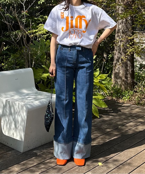 mi via loca(ミヴィアロカ)の「【GILDAN】レトロJiffyナンバーロゴTシャツ(Tシャツ/カットソー・レディース・オートミール/ホワイト/ブラック・MEDIUM/LARGE)」の13枚目の写真