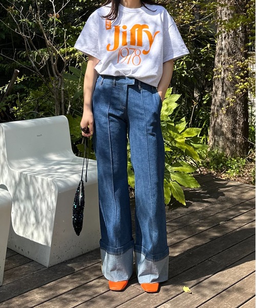 mi via loca(ミヴィアロカ)の「【GILDAN】レトロJiffyナンバーロゴTシャツ(Tシャツ/カットソー・レディース・オートミール/ホワイト/ブラック・MEDIUM/LARGE)」の14枚目の写真