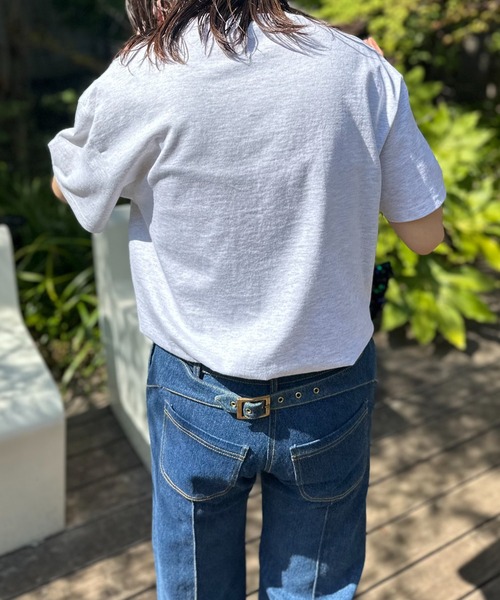 mi via loca(ミヴィアロカ)の「【GILDAN】レトロJiffyナンバーロゴTシャツ(Tシャツ/カットソー・レディース・オートミール/ホワイト/ブラック・MEDIUM/LARGE)」の7枚目の写真