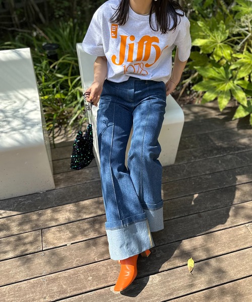 mi via loca(ミヴィアロカ)の「【GILDAN】レトロJiffyナンバーロゴTシャツ(Tシャツ/カットソー・レディース・オートミール/ホワイト/ブラック・MEDIUM/LARGE)」の12枚目の写真
