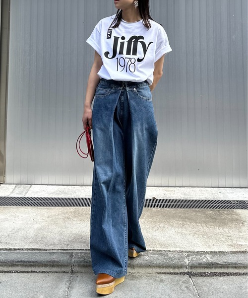 mi via loca(ミヴィアロカ)の「【GILDAN】レトロJiffyナンバーロゴTシャツ(Tシャツ/カットソー・レディース・オートミール/ホワイト/ブラック・MEDIUM/LARGE)」の21枚目の写真