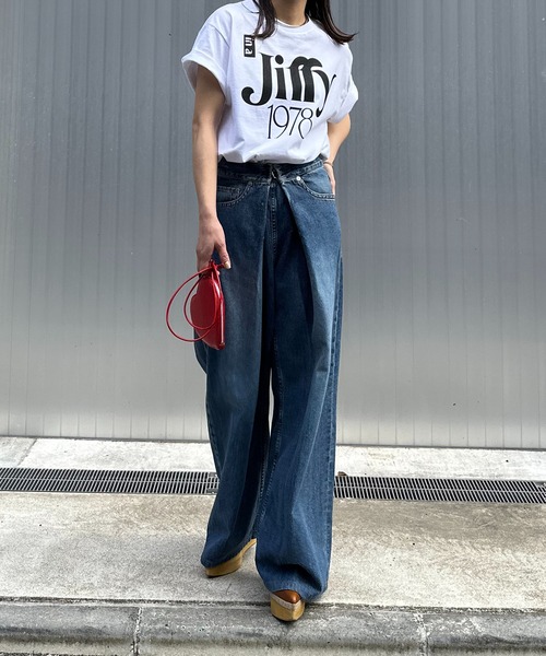 mi via loca(ミヴィアロカ)の「【GILDAN】レトロJiffyナンバーロゴTシャツ(Tシャツ/カットソー・レディース・オートミール/ホワイト/ブラック・MEDIUM/LARGE)」の22枚目の写真