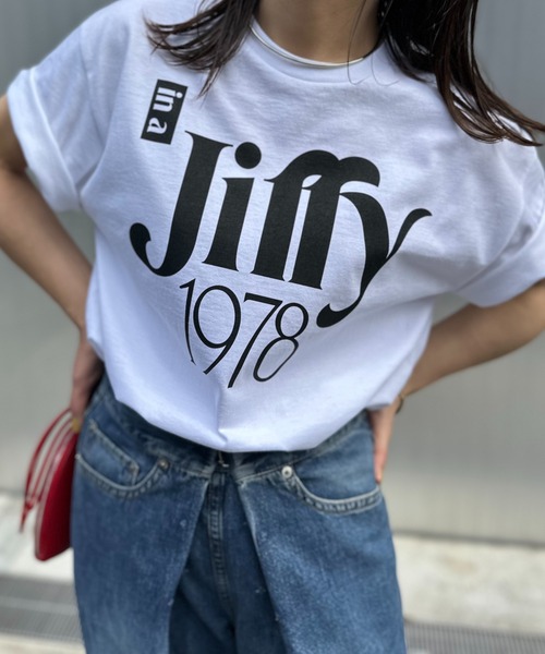 mi via loca(ミヴィアロカ)の「【GILDAN】レトロJiffyナンバーロゴTシャツ(Tシャツ/カットソー・レディース・オートミール/ホワイト/ブラック・MEDIUM/LARGE)」の20枚目の写真