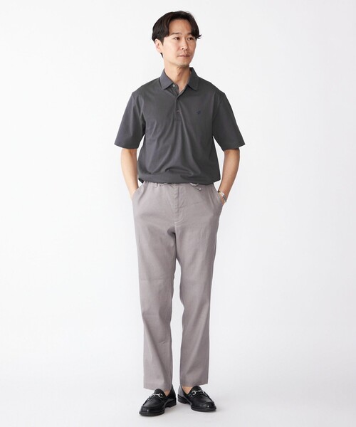 SHIPS（シップス）の「【WEB限定】SHIPS:〈吸水速乾〉アイスタッチ ワンポイント ロゴ レギュラーカラー ポロシャツ（ポロシャツ・メンズ・ホワイト/ダークグレー/ベージュ/ネイビー・SMALL/MEDIUM/LARGE/X-LARGE）」の5枚目の写真