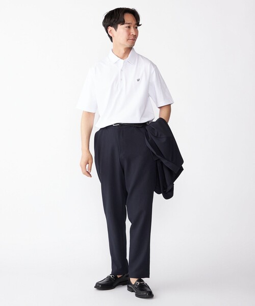 SHIPS（シップス）の「【WEB限定】SHIPS:〈吸水速乾〉アイスタッチ ワンポイント ロゴ レギュラーカラー ポロシャツ（ポロシャツ・メンズ・ホワイト/ダークグレー/ベージュ/ネイビー・SMALL/MEDIUM/LARGE/X-LARGE）」の7枚目の写真