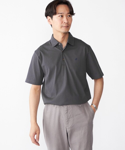 SHIPS（シップス）の「【WEB限定】SHIPS:〈吸水速乾〉アイスタッチ ワンポイント ロゴ レギュラーカラー ポロシャツ（ポロシャツ・メンズ・ホワイト/ダークグレー/ベージュ/ネイビー・SMALL/MEDIUM/LARGE/X-LARGE）」の19枚目の写真