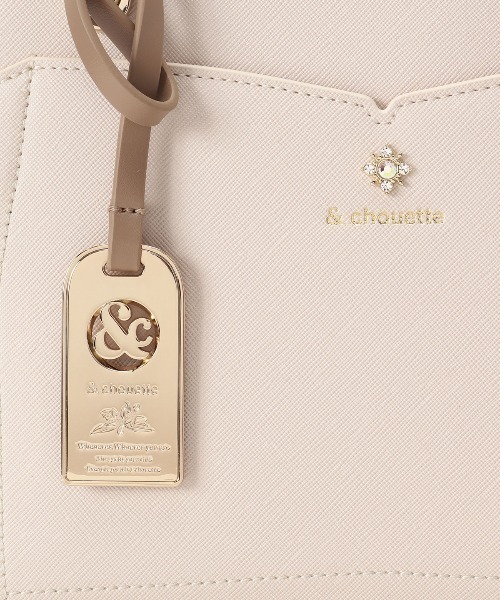 & chouette(アンドシュエット)の「ビジュー付きハンドバッグ(ハンドバッグ・レディース・グレイッシュベージュ/ホワイト/ブラック/ミント/ラベンダー・FREE)」の22枚目の写真