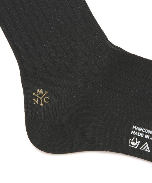 MARCOMONDE（マルコモンド）の「MARCOMONDE（マルコモンド）Wide rib glitter socks（ソックス/靴下・レディース・グレー系その他3/ブラック/アイボリー・1）」の8枚目の写真