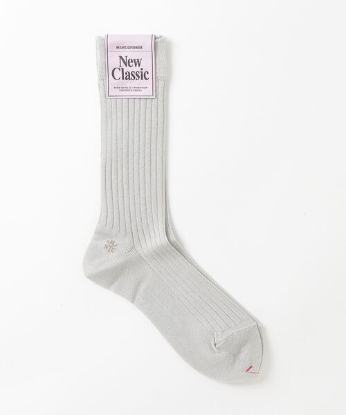 MARCOMONDE（マルコモンド）の「MARCOMONDE（マルコモンド）Wide rib glitter socks（ソックス/靴下・レディース・グレー系その他3/ブラック/アイボリー・1）」の6枚目の写真