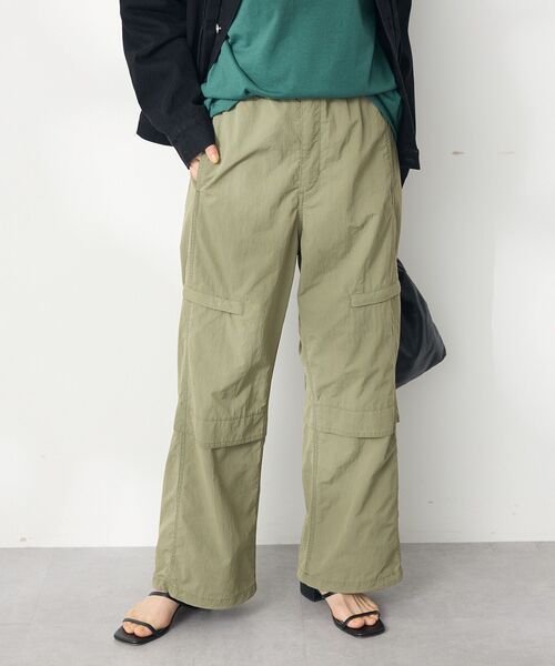 CRAFT STANDARD BOUTIQUE(クラフトスタンダードブティック)の「ヴィンテージリップストップマウンテンイージーパンツ(その他パンツ・レディース・カーキ/ベージュ/チャコールグレー・S/M/L)」の3枚目の写真