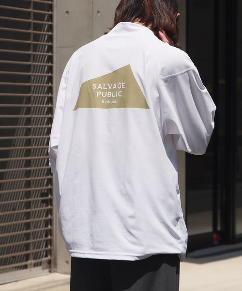 SALVAGE PUBLIC Kolepa グレー トレーナー　サイズL セール】SURF Mockneck S/S(Kolepa Stamp) ダイアモンド