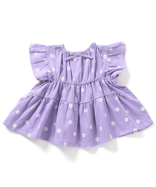 apres les cours（アプレレクール）の「【ジュニア対応】シャーリングティアードチュニック（チュニック・キッズ・その他3/ストライプ・90/100/110/120/80/130/140）」の8枚目の写真