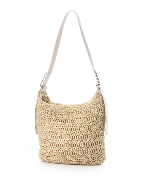 cache cache（カシュ カシュ）の「カシュカシュ cachecache / フリーハンドル柄編トート（かごバッグ・レディース・ブラック/シルバー/ベージュ/グレー・FREE）」の4枚目の写真