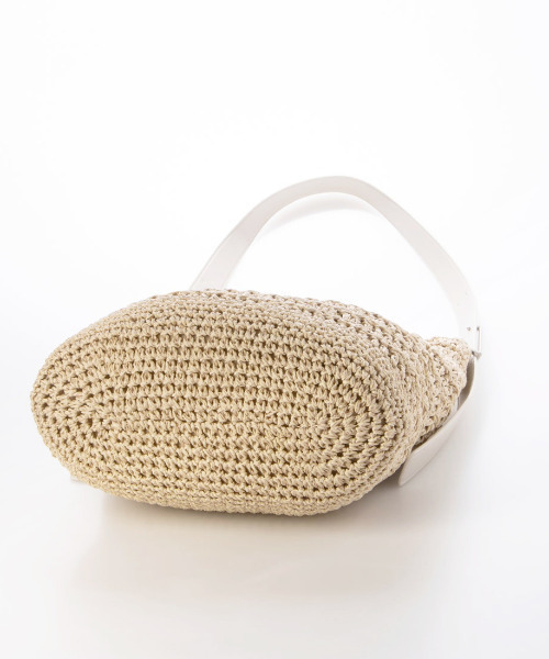 cache cache（カシュ カシュ）の「カシュカシュ cachecache / フリーハンドル柄編トート（かごバッグ・レディース・ブラック/シルバー/ベージュ/グレー・FREE）」の18枚目の写真