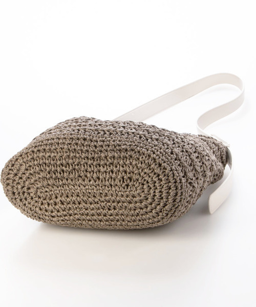 cache cache（カシュ カシュ）の「カシュカシュ cachecache / フリーハンドル柄編トート（かごバッグ・レディース・ブラック/シルバー/ベージュ/グレー・FREE）」の12枚目の写真