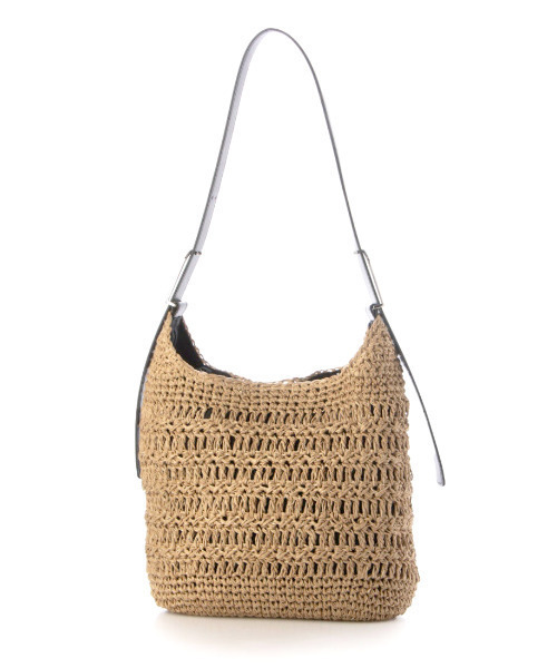 cache cache（カシュ カシュ）の「カシュカシュ cachecache / フリーハンドル柄編トート（かごバッグ・レディース・ブラック/シルバー/ベージュ/グレー・FREE）」の5枚目の写真