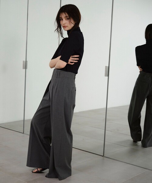 UNITED TOKYO タックワイドパンツ 残りわずか〉HAKAMAタックワイドパンツ(1 GREY): : ウィメンズ｜UNITED