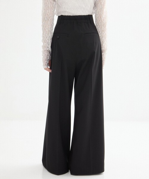 UNITED TOKYO（ユナイテッドトウキョウ）の「【残りわずか！】スラントタックワイドパンツ｜ウォッシャブル/ストレッチ/抗ピリング/オフィスカジュアル/秋服/冬服（スラックス・レディース・ブラック/グレー・1/2）」の19枚目の写真