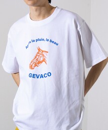 【GEVACO/ゲバコ】グラフィック 半袖プリント クルーネックTシャツ
