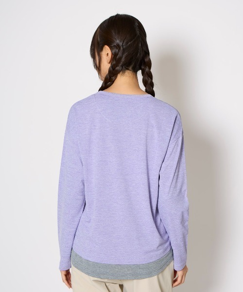 Foxfire（フォックスファイヤー）の「ＳＣクルー（Tシャツ/カットソー・レディース・ピンク/ネイビー/ライトグレー/パープル/サンドグレー・S/M/L）」の12枚目の写真