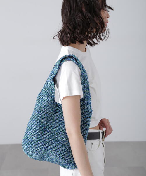 FREE'S MART（フリーズマート）の「メタリックコードトート（トートバッグ・レディース・グリーン/オレンジ・ﾌﾘ-）」の6枚目の写真