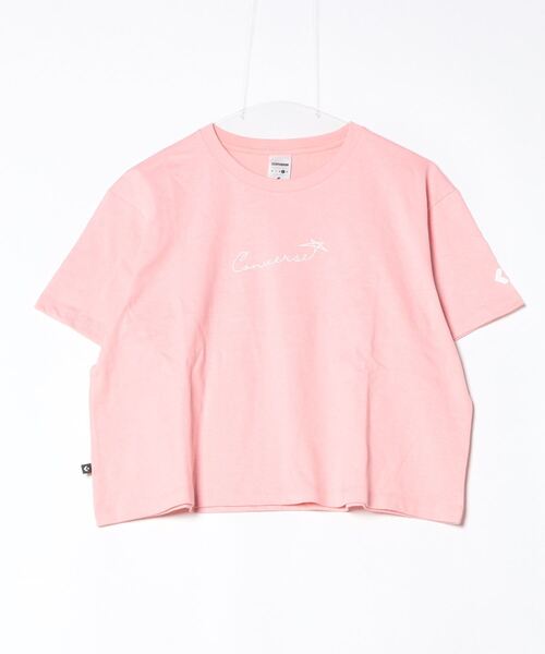 CONVERSE（コンバース）の「コンバース  CLGP PT S/S Tシャツ（Tシャツ/カットソー・レディース・ブラック/サーモンピンク/ブルー・S/M/L）」の3枚目の写真