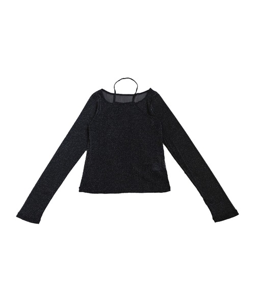 antiqua(アンティカ)の「シアーグリッタートップス(その他トップス・レディース・カーキ系/ブラック・ONESIZE)」の13枚目の写真