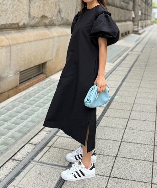 ST.ROONEY(セントルーニー)の「バルーンタフタワンピース【低身長・小柄女性向け】(ワンピース・レディース・ブラック/ベージュ/ネイビー・XS)」の10枚目の写真