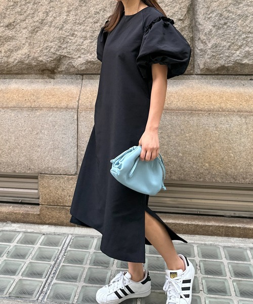 ST.ROONEY(セントルーニー)の「バルーンタフタワンピース【低身長・小柄女性向け】(ワンピース・レディース・ブラック/ベージュ/ネイビー・XS)」の11枚目の写真
