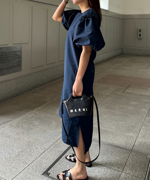 ST.ROONEY(セントルーニー)の「バルーンタフタワンピース【低身長・小柄女性向け】(ワンピース・レディース・ブラック/ベージュ/ネイビー・XS)」の13枚目の写真